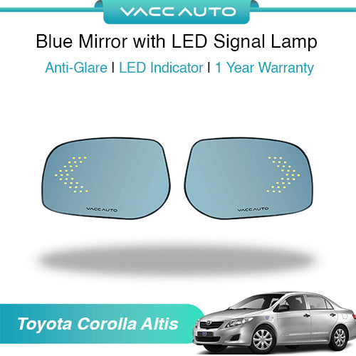 Blue Mirror with LED Arrow Style Accessories Toyota Altis E140 2007-2013