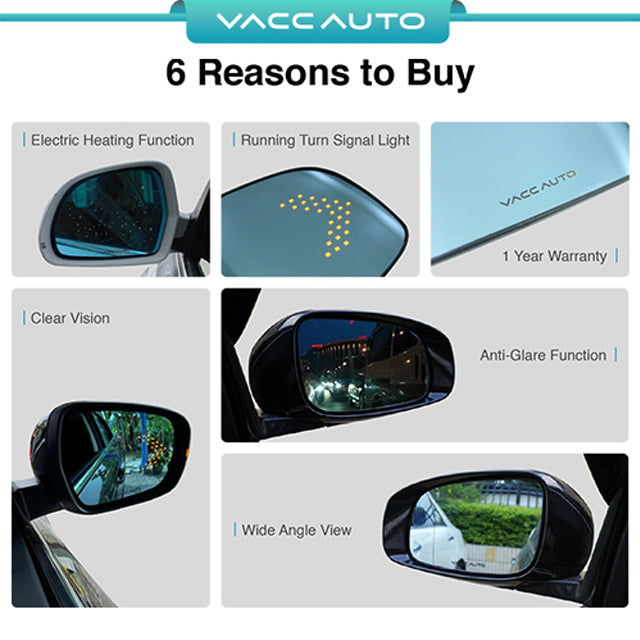 Blue Mirror with LED Arrow Style Accessories Toyota Camry XV40 2007 - 2011