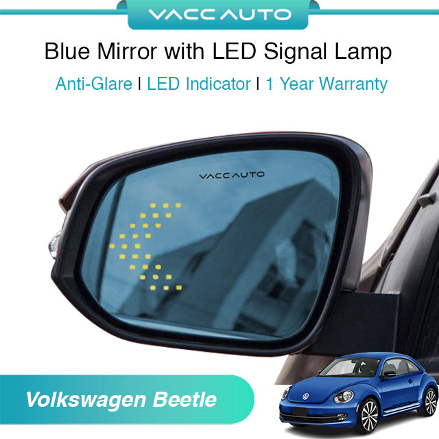 Blue Mirror with LED Arrow Style Accessories Volkswagen Beetle 2012-2018