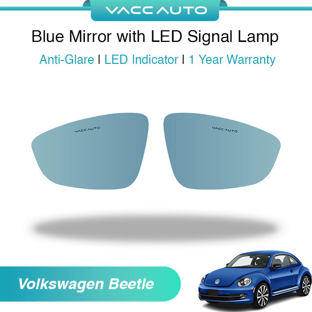 Blue Mirror with LED Arrow Style Accessories Volkswagen Beetle 2012-2018