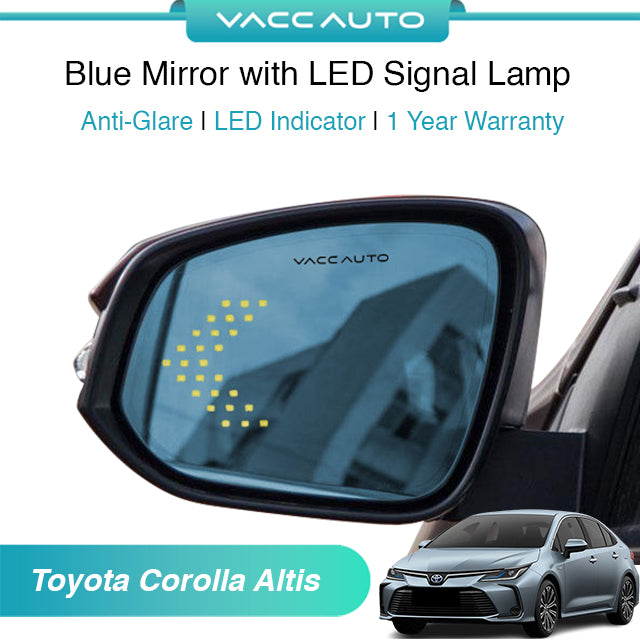 Blue Mirror with LED Arrow Style Accessories Toyota Corolla Altis E210 2021-2026