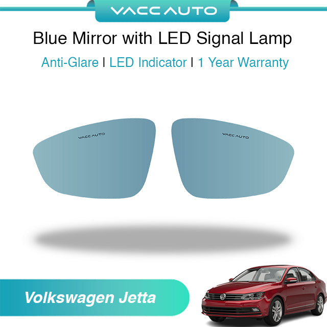 Blue Mirror with LED Arrow Style Accessories Volkswagen Jetta A6 2012-2019