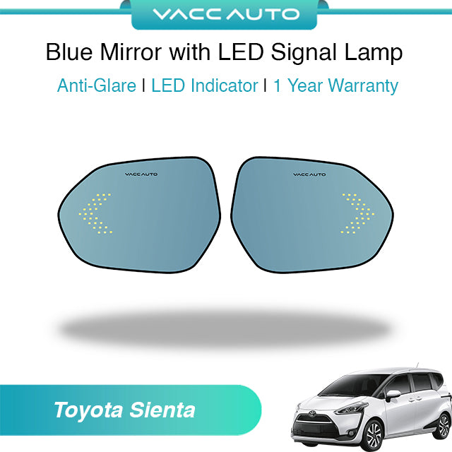 Blue Mirror with LED Arrow Style Accessories Toyota Sienta XP170 NHP170 XP210 2016-2024