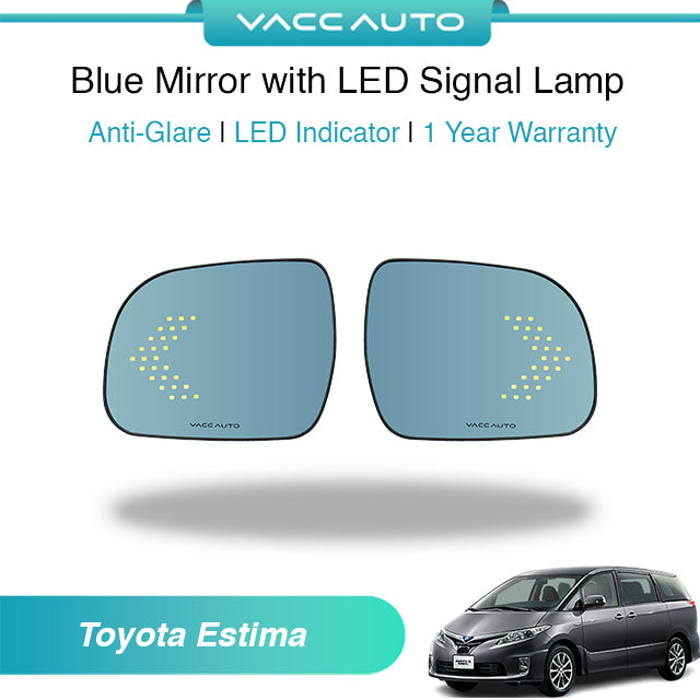 Blue Mirror with LED Arrow Style Accessories Toyota Estima ACR50 2006-2026