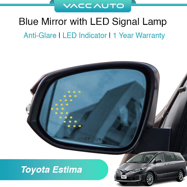 Blue Mirror with LED Arrow Style Accessories Toyota Estima ACR50 2006-2026