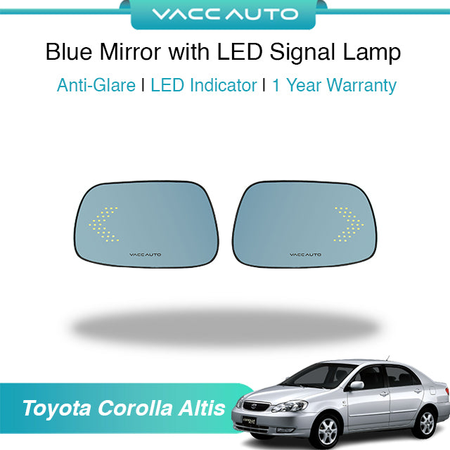 Blue Mirror with LED Arrow Style Accessories Toyota Altis E120 E130 2002-2008