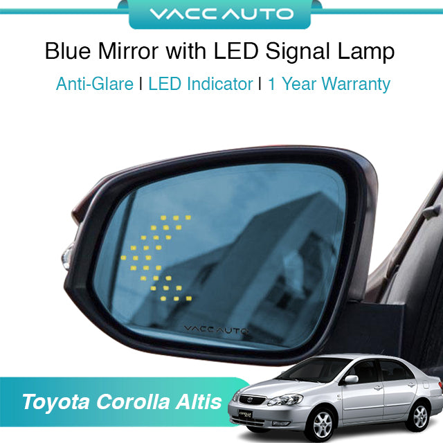 Blue Mirror with LED Arrow Style Accessories Toyota Altis E120 E130 2002-2008