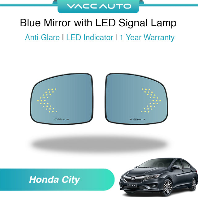 Blue Mirror with LED Arrow Style Accessories Honda City GM6 2014-2020