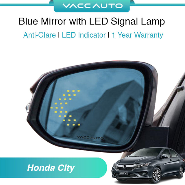 Blue Mirror with LED Arrow Style Accessories Honda City GM6 2014-2020