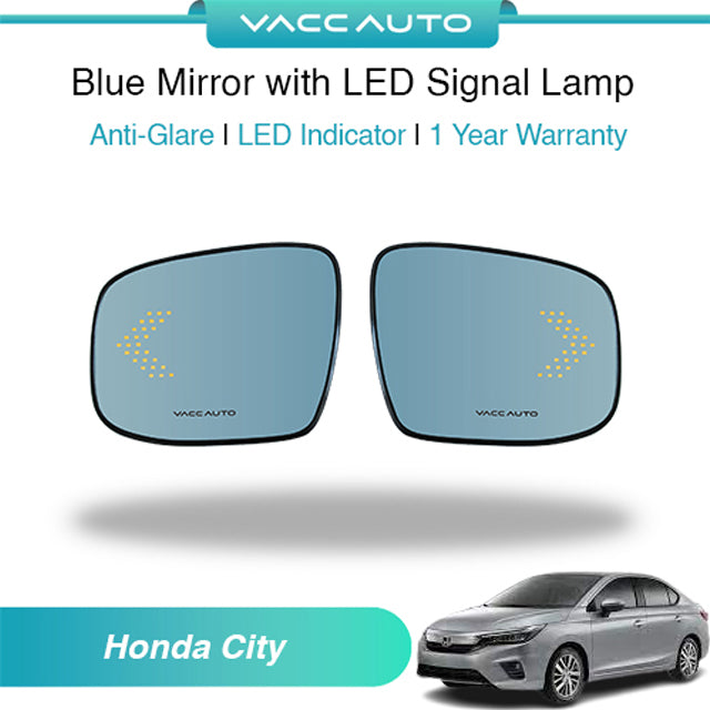 Blue Mirror with LED Arrow Style Accessories Honda City GN2 2020-2026