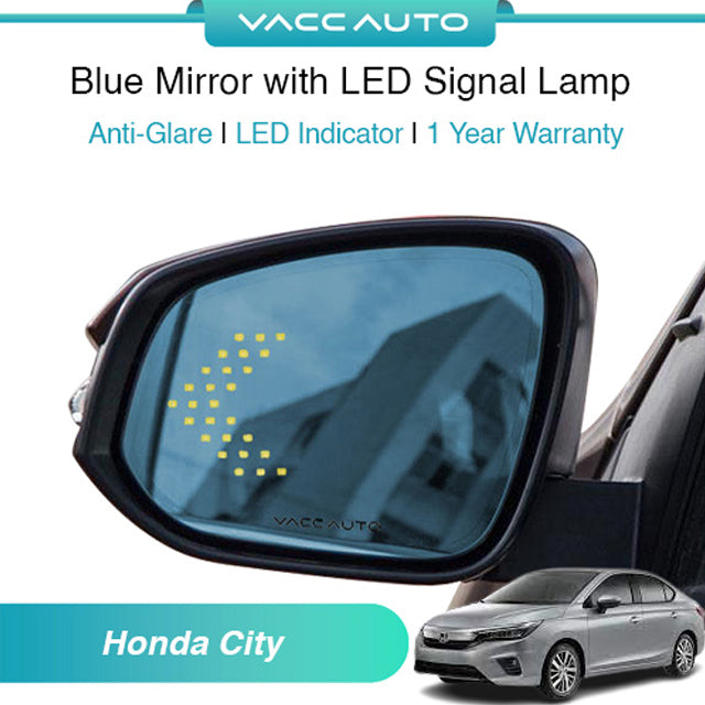 Blue Mirror with LED Arrow Style Accessories Honda City GN2 2020-2026