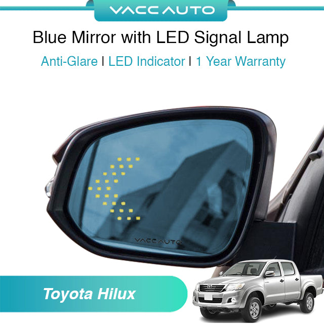 Blue Mirror with LED Arrow Style Accessories Toyota Hilux AN10 AN20 AN30 2004-2015
