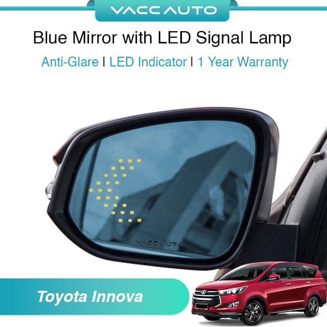 Blue Mirror with LED Arrow Style Accessories Toyota Innova AN140 2015-2023