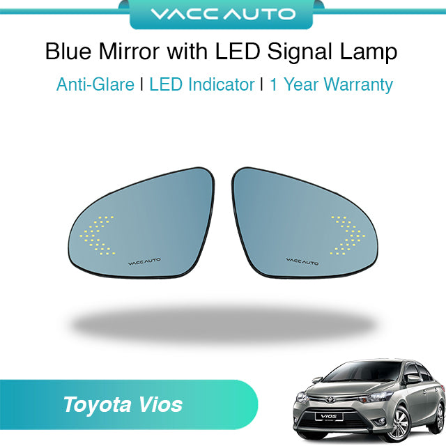 Blue Mirror with LED Arrow Style Accessories Toyota Vios NCP150 2013-2018