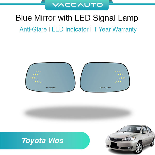 Blue Mirror with LED Arrow Style Accessories Toyota Vios NCP42 2003-2006