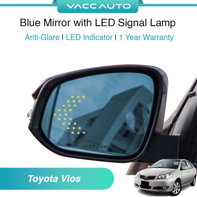 Blue Mirror with LED Arrow Style Accessories Toyota Vios NCP42 2003-2006