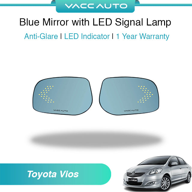 Blue Mirror with LED Arrow Style Accessories Toyota Vios NCP93 2007-2012