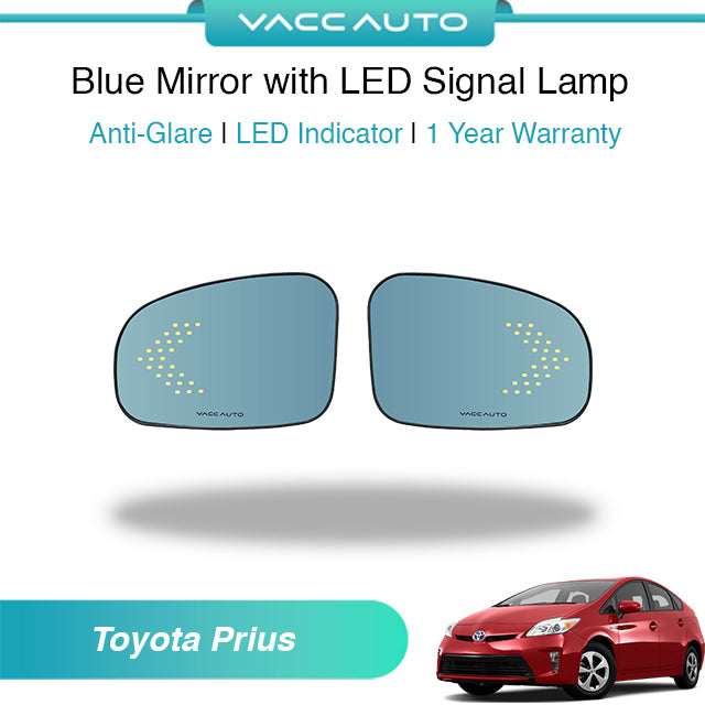 Blue Mirror with LED Arrow Style Accessories Toyota Prius XW30 2010-2015