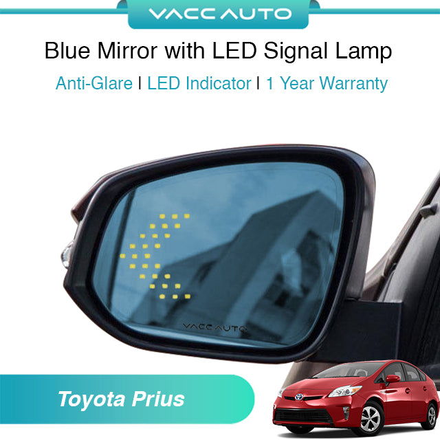 Blue Mirror with LED Arrow Style Accessories Toyota Prius XW30 2010-2015