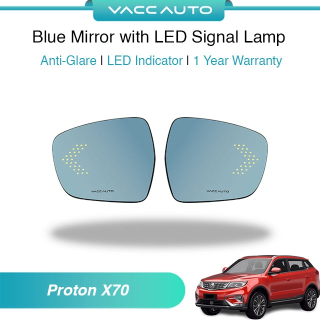 Blue Mirror with LED Arrow Style Accessories Proton X70 2018-2023
