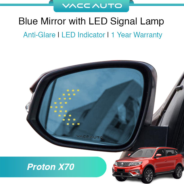 Blue Mirror with LED Arrow Style Accessories Proton X70 2018-2023