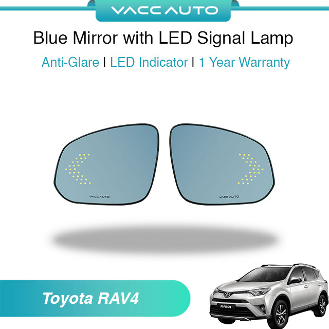 Blue Mirror with LED Arrow Style Accessories Toyota RAV4 XA40 2013-2018