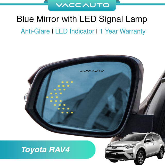 Blue Mirror with LED Arrow Style Accessories Toyota RAV4 XA40 2013-2018