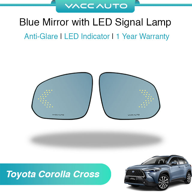 Blue Mirror with LED Arrow Style Accessories Toyota Corolla Cross XG10 2020-2026