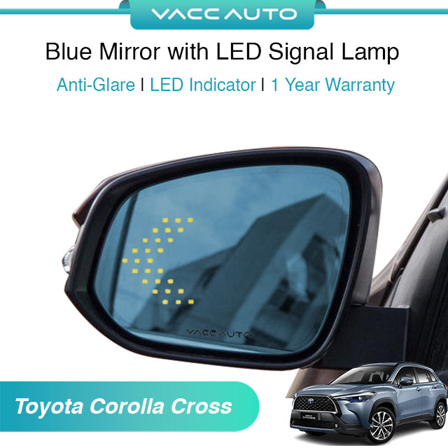 Blue Mirror with LED Arrow Style Accessories Toyota Corolla Cross XG10 2020-2026