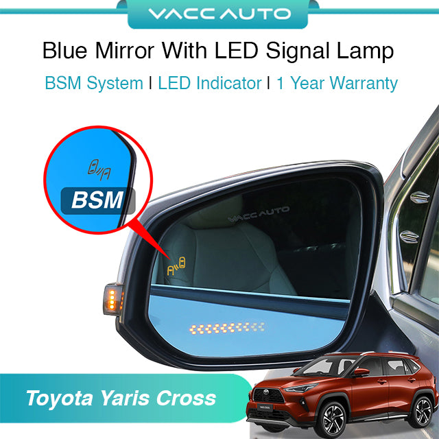 Blue Mirror with Long LED Strip Accessories Toyota Yaris Cross AC200 2024-2026