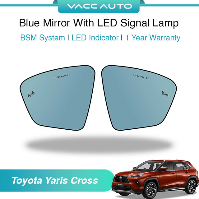 Blue Mirror with Long LED Strip Accessories Toyota Yaris Cross AC200 2024-2026