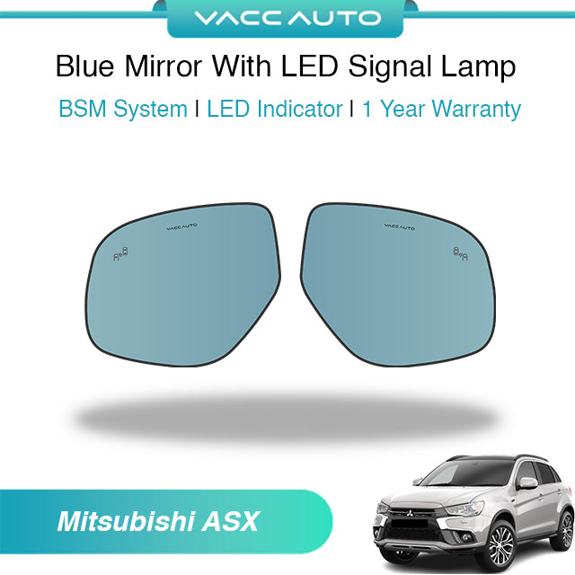 Blue Mirror with Long LED Strip Accessories Mitsubishi ASX 2016-2022