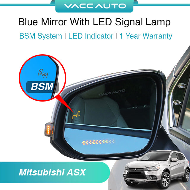 Blue Mirror with Long LED Strip Accessories Mitsubishi ASX 2016-2022