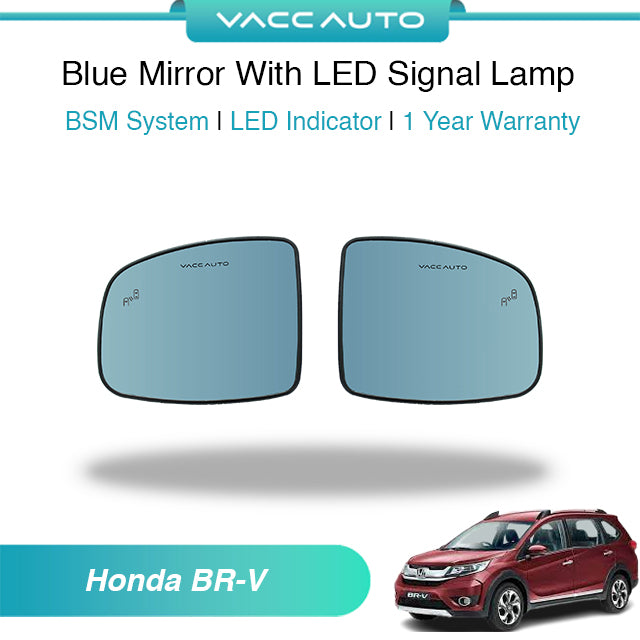 Blue Mirror with Long LED Strip Accessories Honda BRV DG1 2016-2026