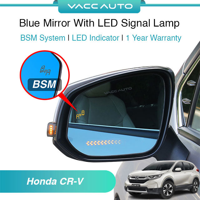 Blue Mirror with Long LED Strip Accessories Honda CR-V RW 2017-2023