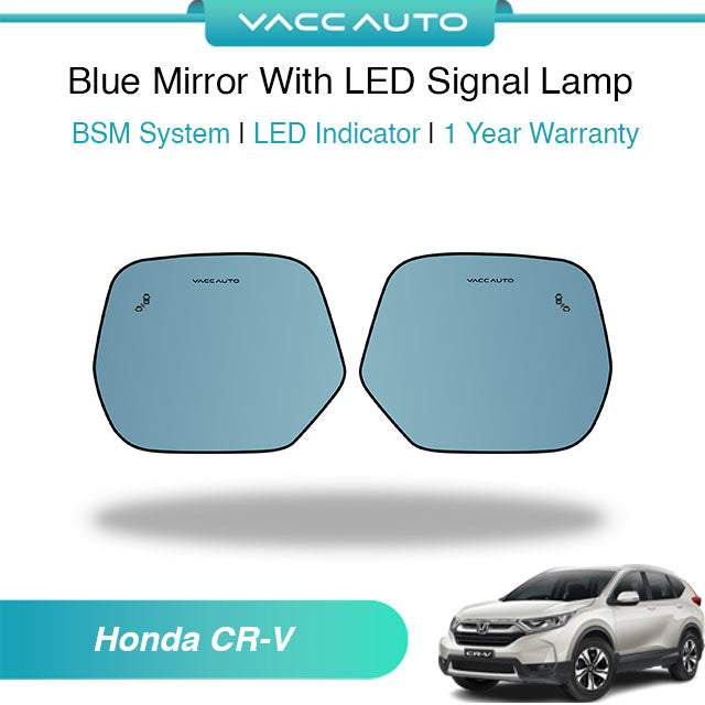 Blue Mirror with Long LED Strip Accessories Honda CR-V RW 2017-2023