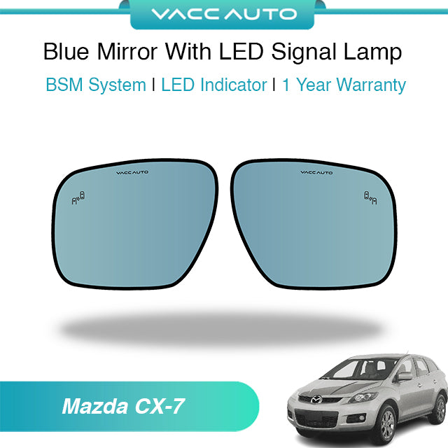 Blue Mirror with Long LED Strip Accessories Mazda CX-7 ER 2006-2012