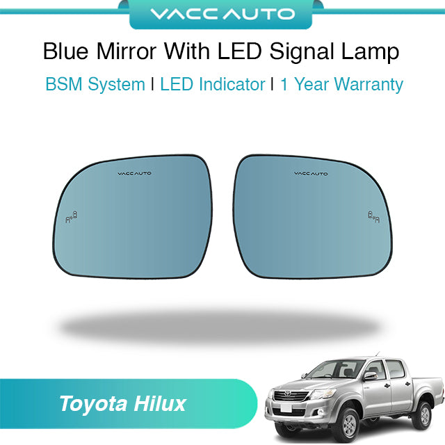Blue Mirror with Long LED Strip Accessories Toyota Hilux AN10 AN20 AN30 2004-2015