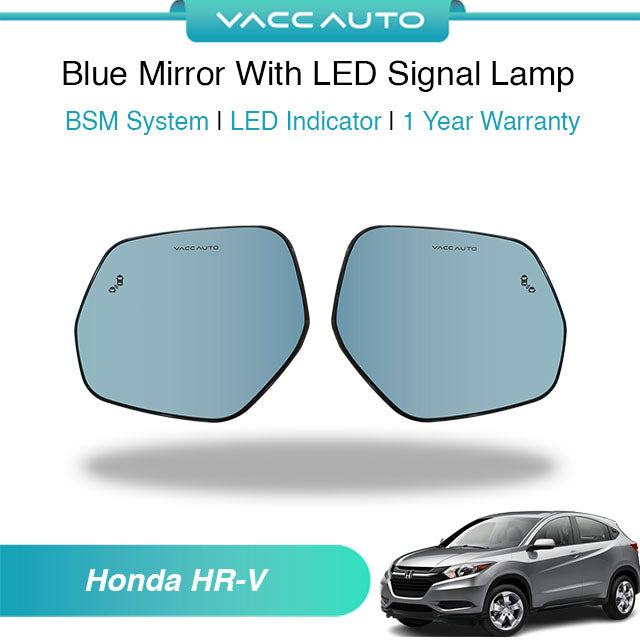 Blue Mirror with Long LED Strip Accessories Honda HR-V RU 2015-2021