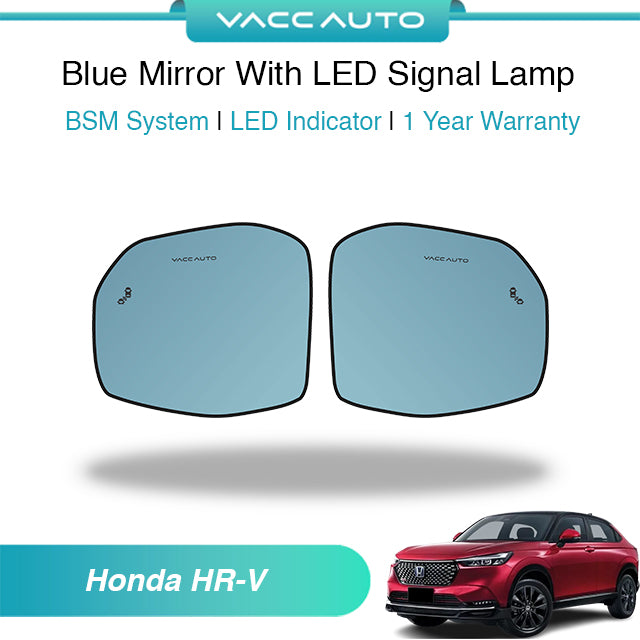 Blue Mirror with Long LED Strip Accessories Honda HR-V RV 2022-2026