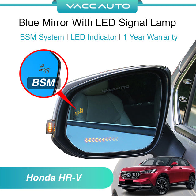 Blue Mirror with Long LED Strip Accessories Honda HR-V RV 2022-2026