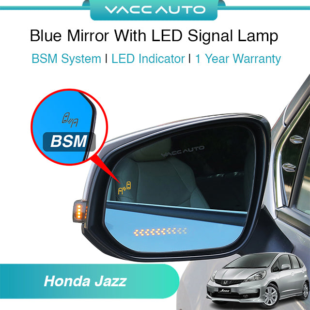 Blue Mirror with Long LED Strip Accessories Honda Jazz GE 2008-2013