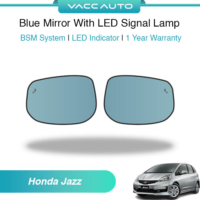 Blue Mirror with Long LED Strip Accessories Honda Jazz GE 2008-2013