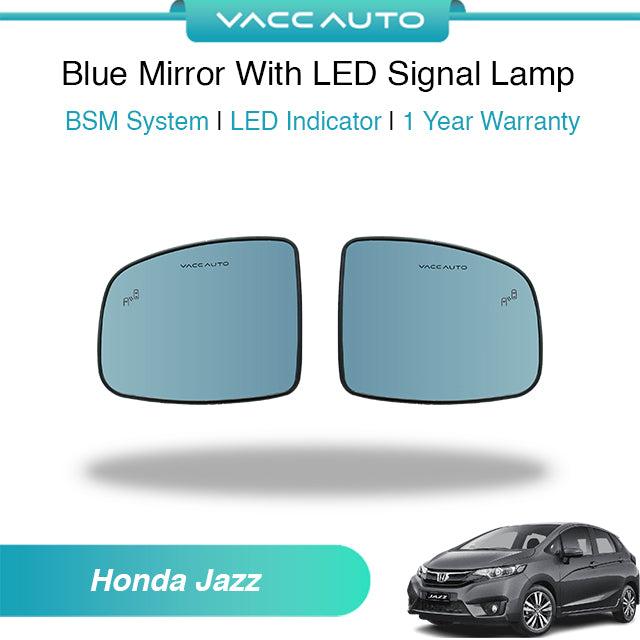 Blue Mirror with Long LED Strip Accessories Honda Jazz/Fit GK 2014-2026
