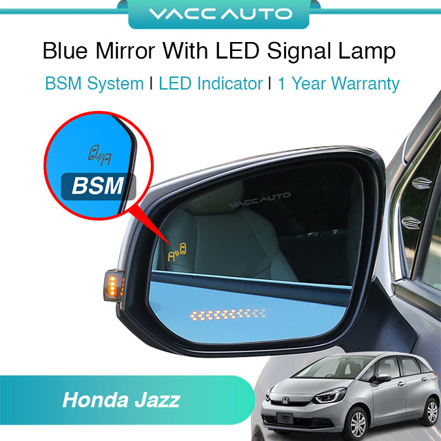 Blue Mirror with Long LED Strip Accessories Honda Jazz / Fit GS 2020-2026