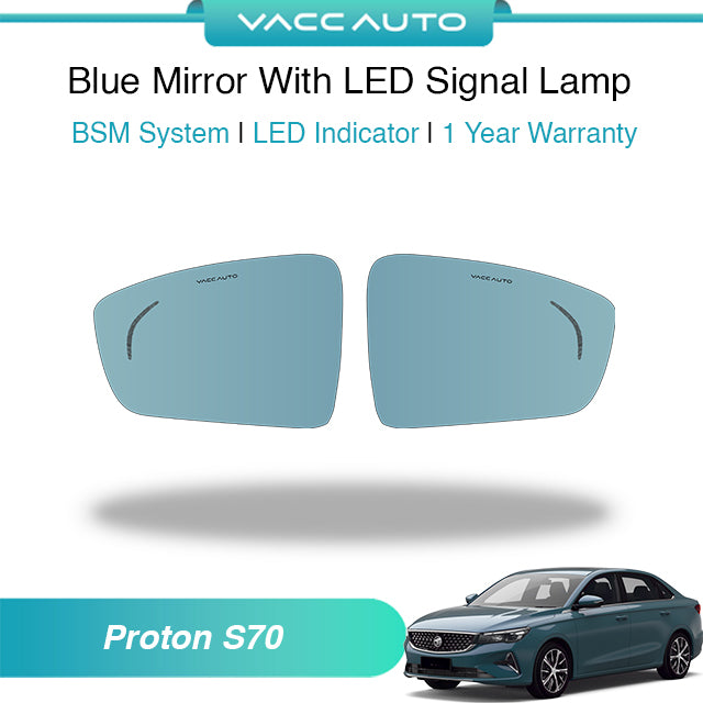 Blue Mirror with Long LED Strip Accessories Proton S70 2023-2026