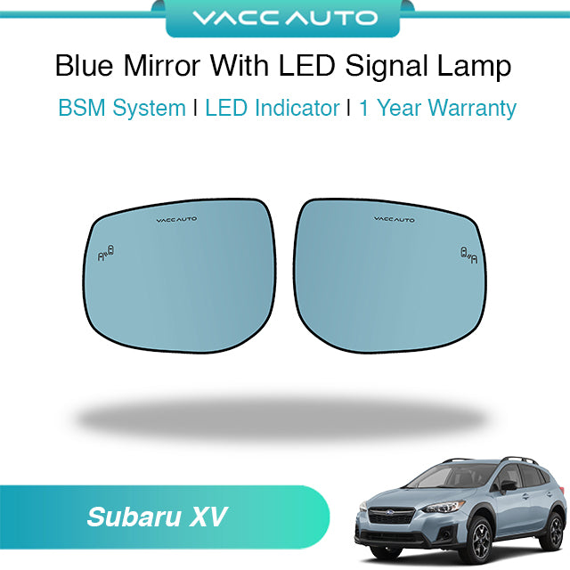 Blue Mirror with Long LED Strip Accessories Subaru Crosstrek XV GT 2019-2024