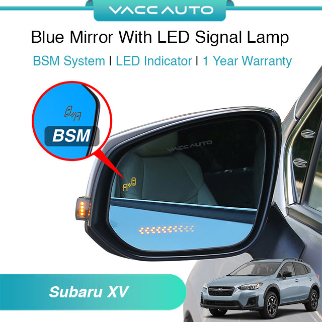 Blue Mirror with Long LED Strip Accessories Subaru Crosstrek XV GT 2019-2024