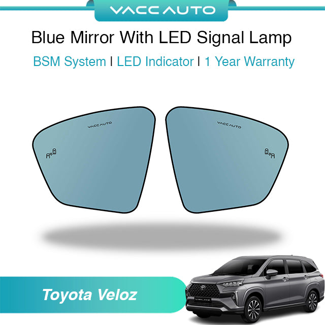 Blue Mirror with Long LED Strip Accessories Toyota Veloz W150 2022-2026