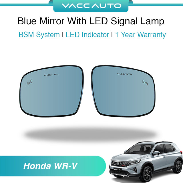 Blue Mirror with Long LED Strip Accessories Honda WR-V DG4 2023-2026
